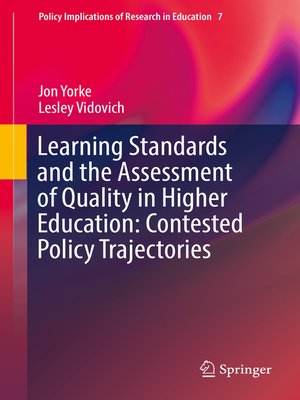 cover image of Learning Standards and the Assessment of Quality in Higher Education